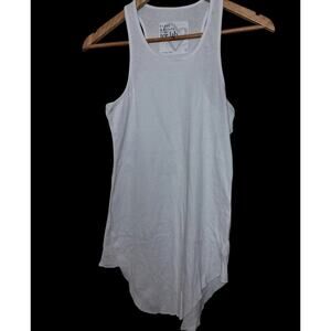 Frank & Eileen Tee Lab Base Layer Tank Top White Shirt Raw Hem Medium*read